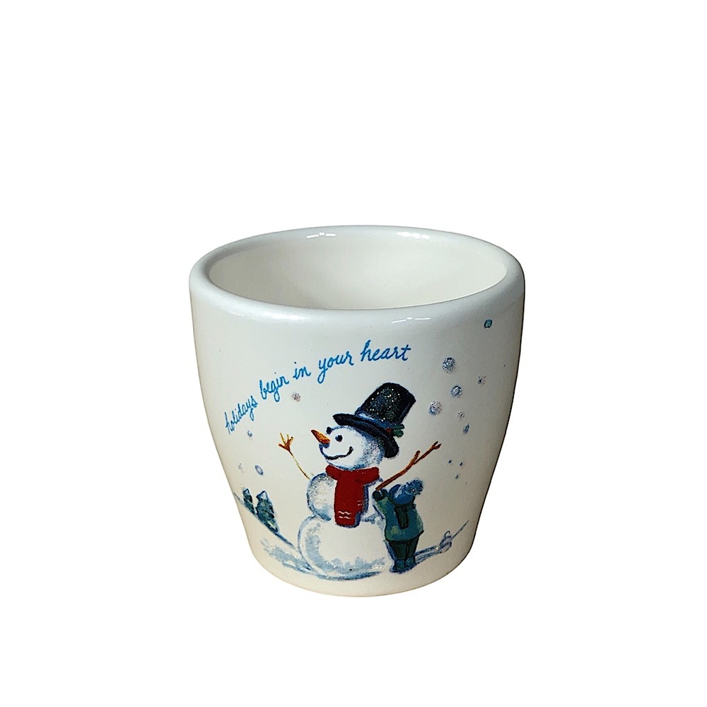 Vintage Bath & Body Works Christmas Holiday Edition 1999 Candleholder Snowman